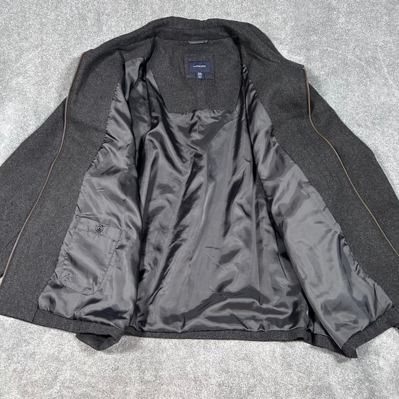 Lands End Wool Blend Zip Jacket Charcoal Grey XXL 50-52 Men Casual Outerwear - Picture 4 of 10